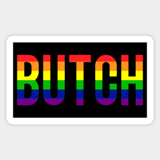Butch // Femme Lesbian Gay Pride Rainbow Type Sticker